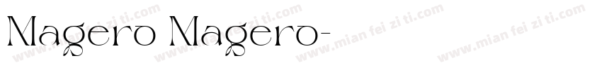 Magero Magero字体转换